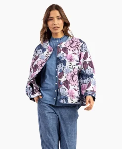 Dames Studio Anneloes T-Shirts & Tops*Top Esra Jaquard Flower Jacket Ecru