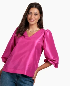 Dames Studio Anneloes T-Shirts & Tops*Top Laudi Taft Paars