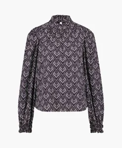 Dames Studio Anneloes T-Shirts & Tops*Top Lysanne Wallpaper Bruin