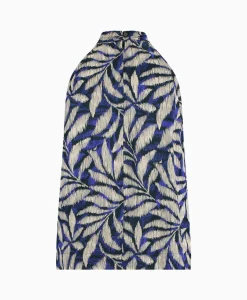 Dames Studio Anneloes T-Shirts & Tops*Top Sara Satin Big Flower Blauw