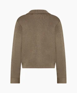 Dames Studio Anneloes Vesten*Vest Imke Lurex Cardigan Bruin Dessin