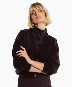 Dames Studio Anneloes Vesten*Vest Mandy Mohair Cardigan Bruin