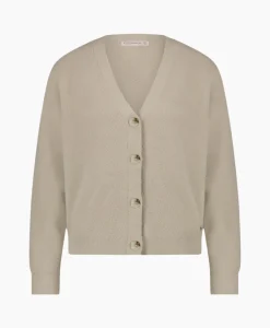 Dames Studio Anneloes Vesten*Vest Olivian Soft Cardigan Zand