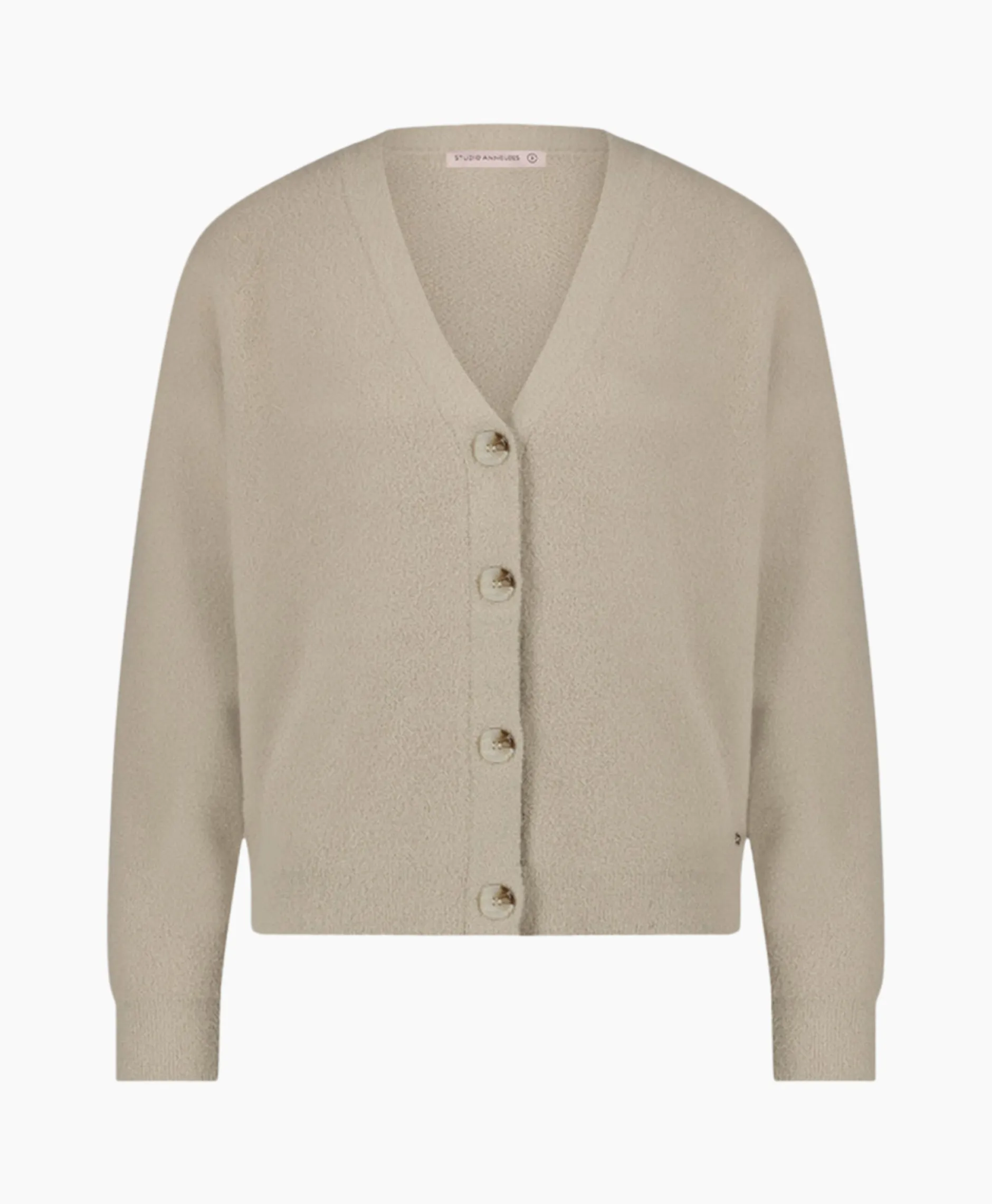 Dames Studio Anneloes Vesten*Vest Olivian Soft Cardigan Zand