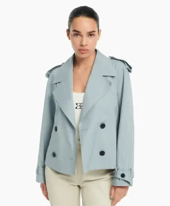 Dames Studioar By Arma Jassen*Mantel Samora Cotton Twill Blauw