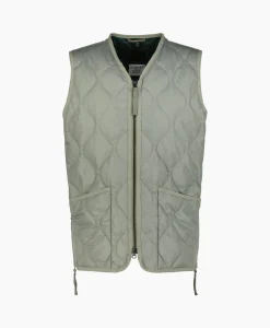 Heren Taion Jassen*Bodywarmer Military W-Zip V Neck Down Donker Groen