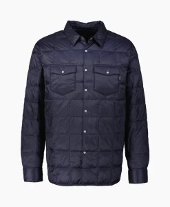 Heren Taion Jassen*Jack W-Pocket Down Shirts Donker Blauw