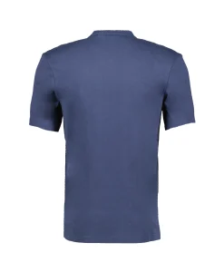 Heren Tenue. T-Shirts*T-Shirt Korte Mouw John Blauw