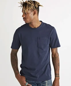 Heren Tenue. T-Shirts*T-Shirt Korte Mouw John Blauw