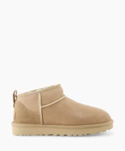 Dames Ugg Laarzen*Enkellaars Winterboot Classic Ultra Mini Zand