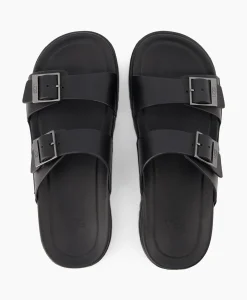 Heren Ugg Sandalen*Sandaal Wainscott Buckle Slide Black Jeans