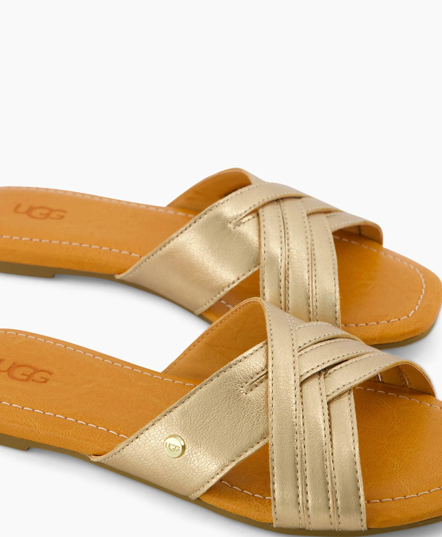 Dames Ugg Sandalen*Sandaal Zonder Hak W Kenleigh Slide Goud