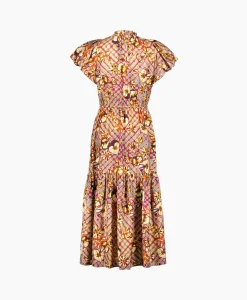 Dames Ulla Johnson Jurken*Midi Jurk Scarlett Beige