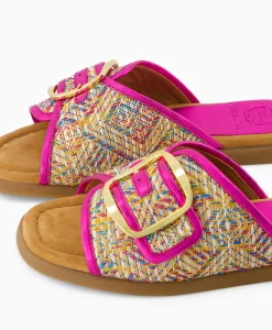 Dames Unisa Sandalen*Sandaal Zonder Hak Crayyu Bruin Dessin