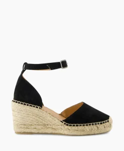 Dames Via Vai Instappers*Espadrille Flora Braid Zwart