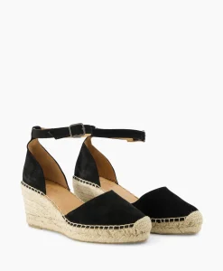 Dames Via Vai Instappers*Espadrille Flora Braid Zwart