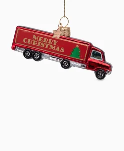 Lifestyle Vondels Lifestyle*Kerstbal Christmas Truck Rood