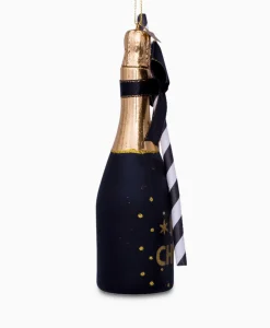 Lifestyle Vondels Lifestyle*Kerstbal Champagne Fles Zwart