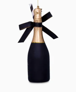 Lifestyle Vondels Lifestyle*Kerstbal Champagne Fles Zwart