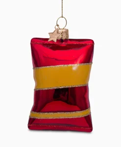 Lifestyle Vondels Lifestyle*Kerstbal Naturel Chips Rood