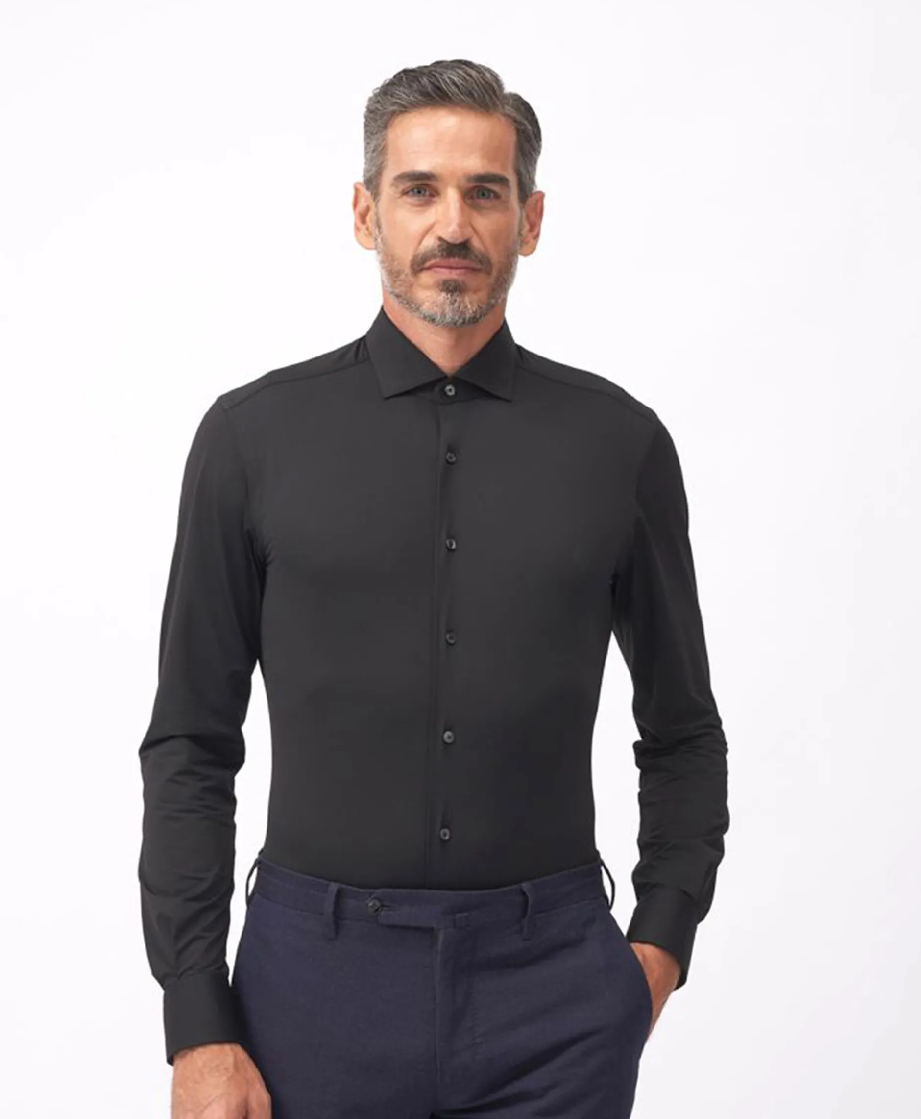 Heren Xacus Overhemden*Active Shirt Zwart