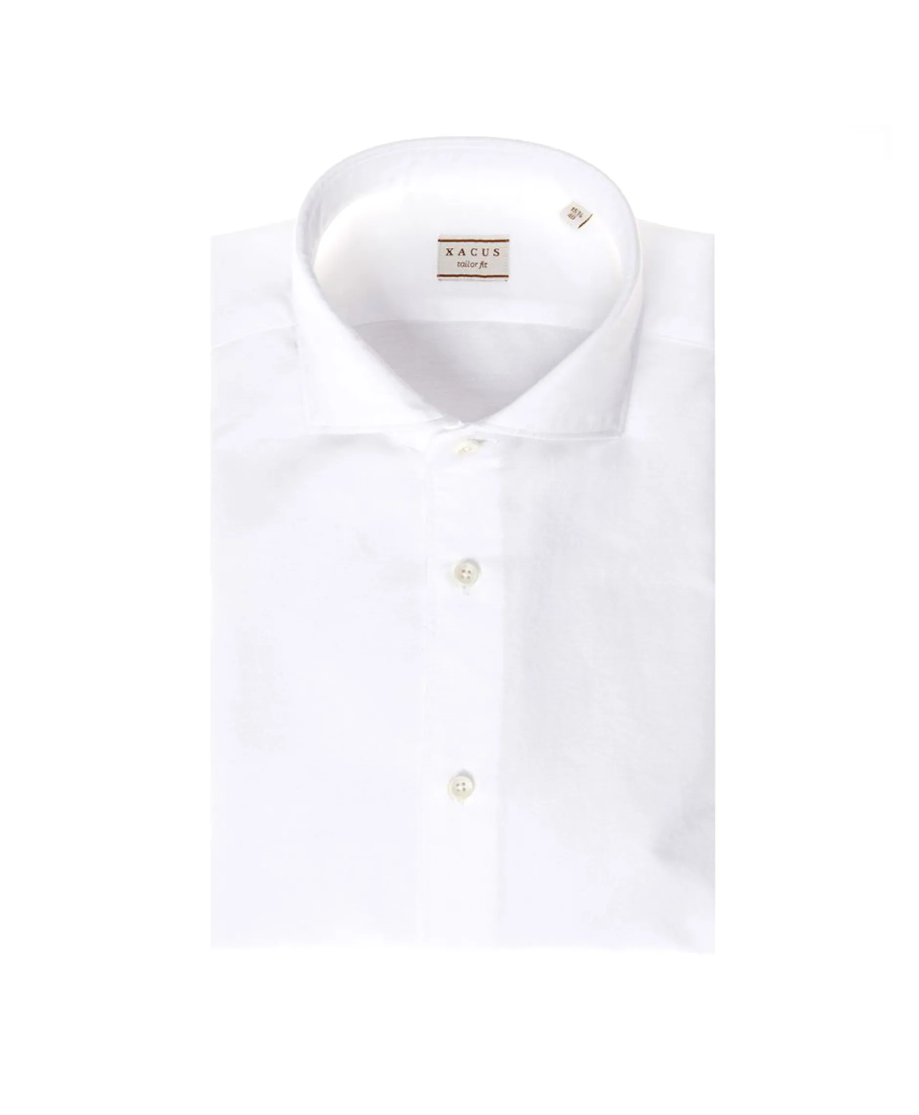 Heren Xacus Overhemden*Tailor Fit Oxford Shirt Wit