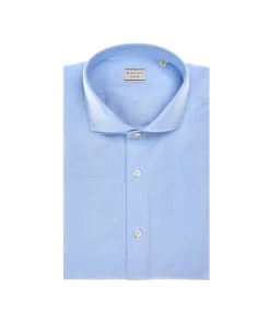 Heren Xacus Overhemden*Tailor Fit Oxford Shirt Licht Blauw