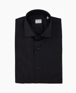 Heren Xacus Overhemden*Tailor Fit Shirt Zwart