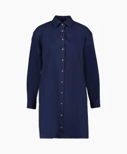 Dames Xirena Bruiloftskleding*Mini Jurk Keegan Twill Blauw