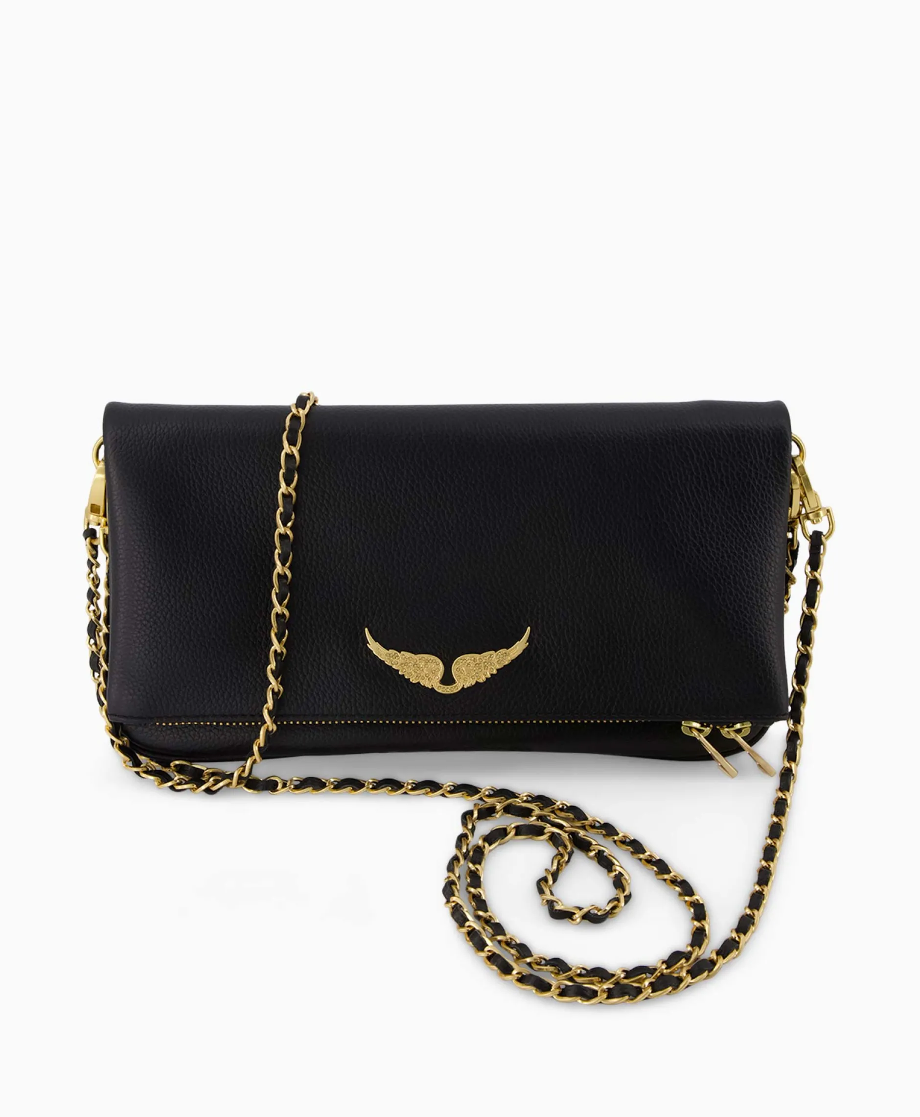 Dames Zadig & Voltaire Tassen*Zadig & Voltaire Crossbody Tas Rock Grained Leather Zwart