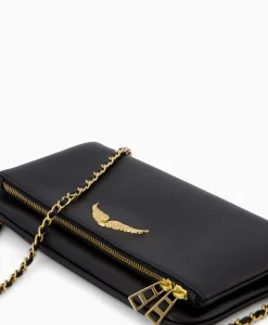 Dames Zadig & Voltaire Tassen*Zadig & Voltaire Crossbody Tas Rock Grained Leather Zwart