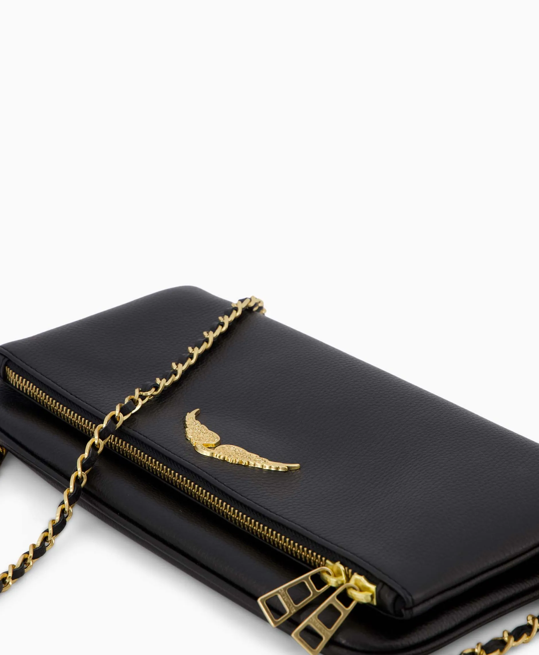 Dames Zadig & Voltaire Tassen*Zadig & Voltaire Crossbody Tas Rock Grained Leather Zwart