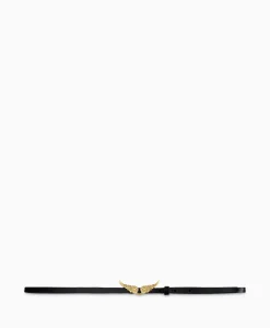 Dames Zadig & Voltaire Riemen*Zadig & Voltaire Riem Rock Natural Leather Zwart