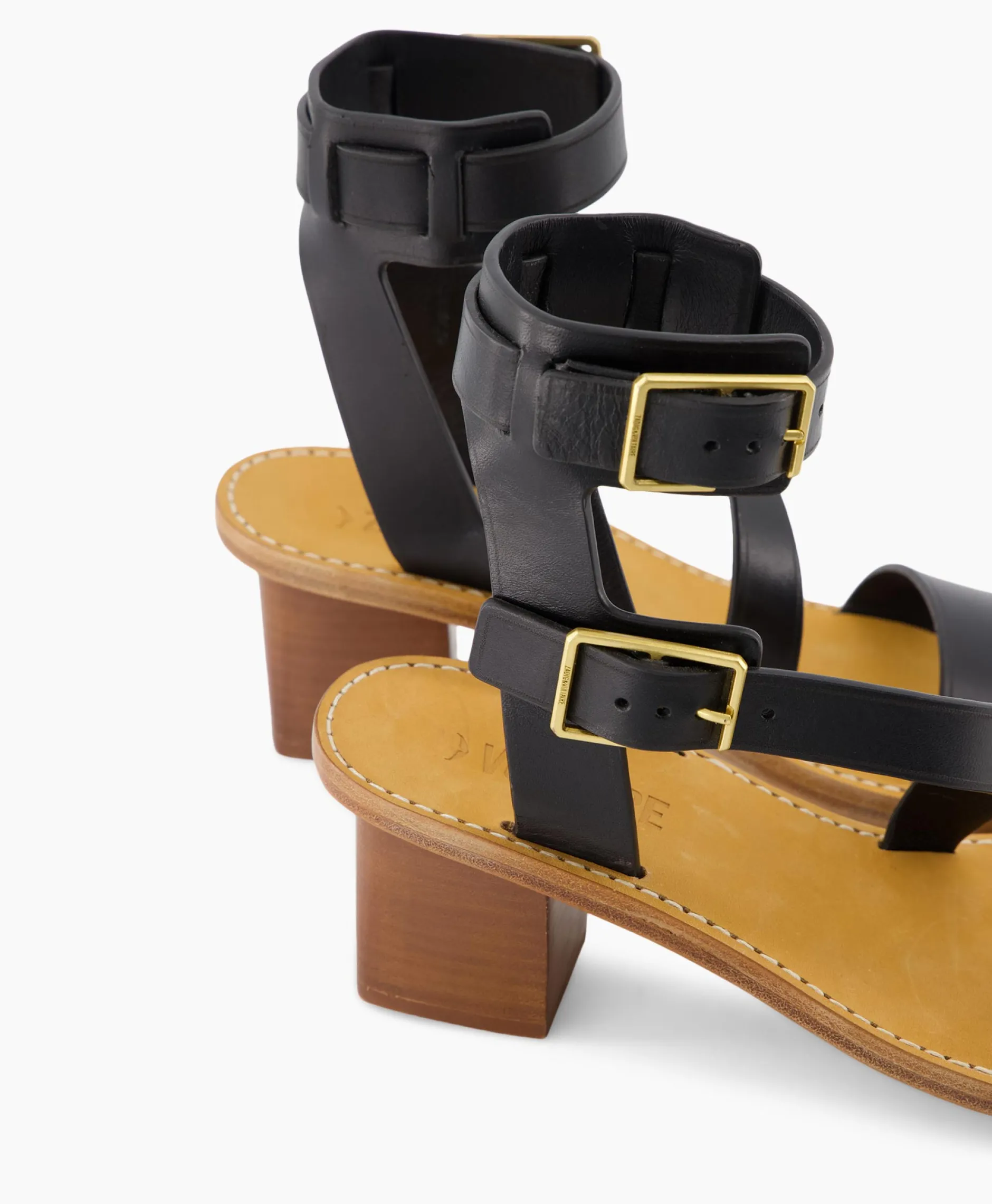 Dames Zadig & Voltaire Sandalen*Zadig & Voltaire Sandaal Met Hak Cecilia Caprese Sandal Leather Zwart