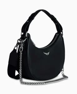 Dames Zadig & Voltaire Tassen*Zadig & Voltaire Schouder / Hand Tas Moonrock Grained Leather Zwart