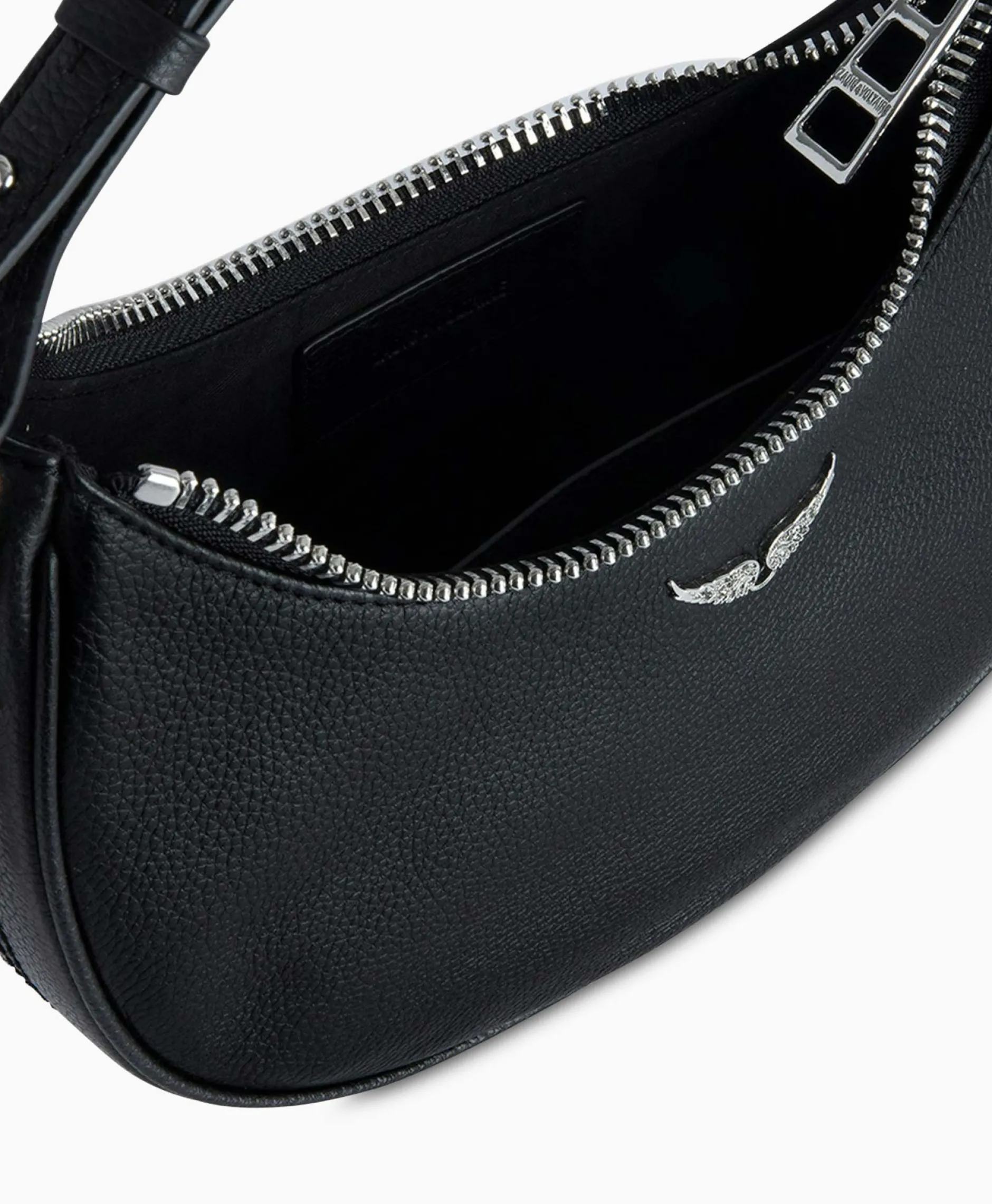 Dames Zadig & Voltaire Tassen*Zadig & Voltaire Schouder / Hand Tas Moonrock Grained Leather Zwart