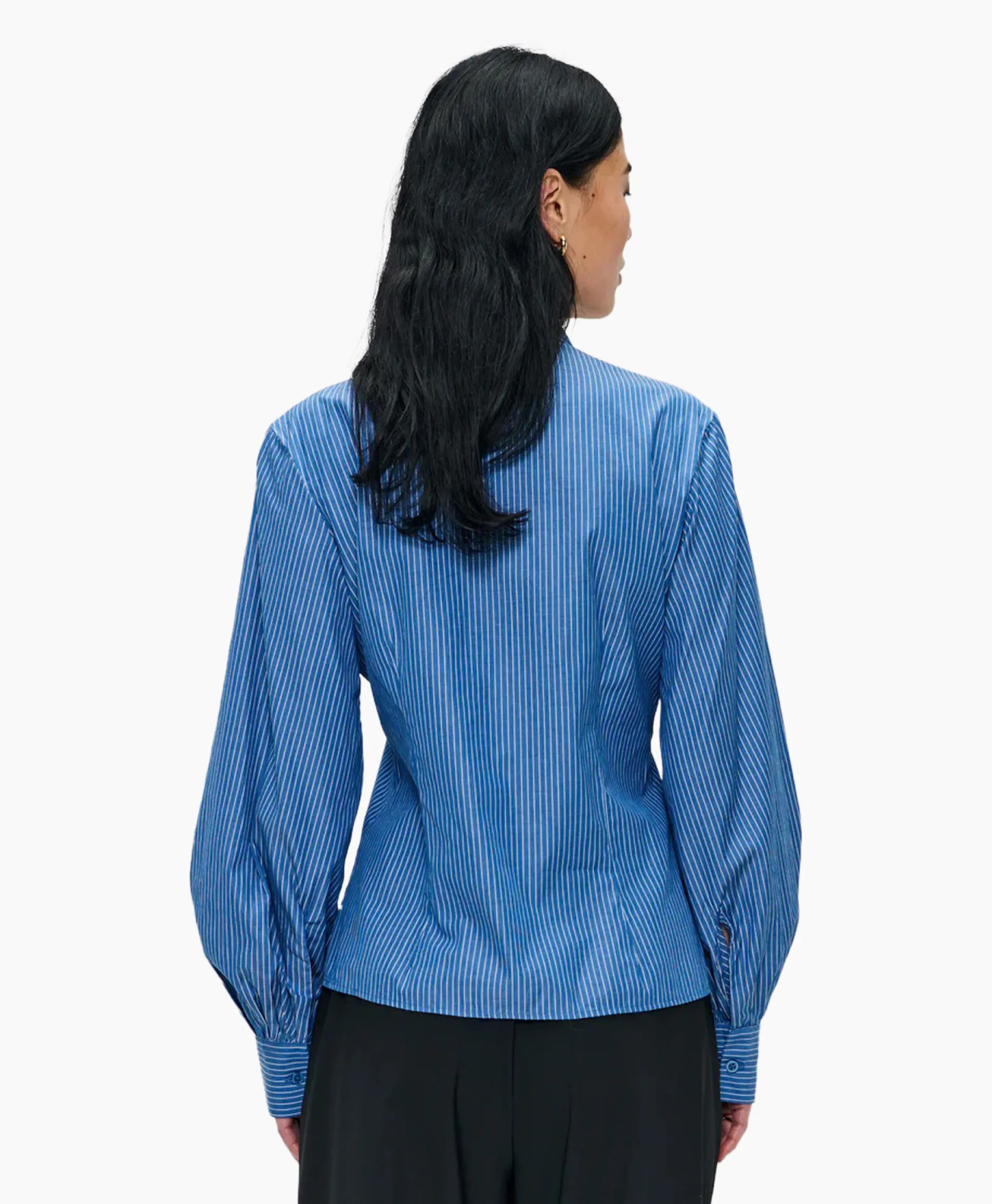 Dames Zenggi Blouses*Blouse Puff Sleeve Blauw