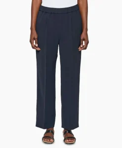 Dames Zenggi Broeken*Chino Japanese Crepe Relaxed Donker Blauw