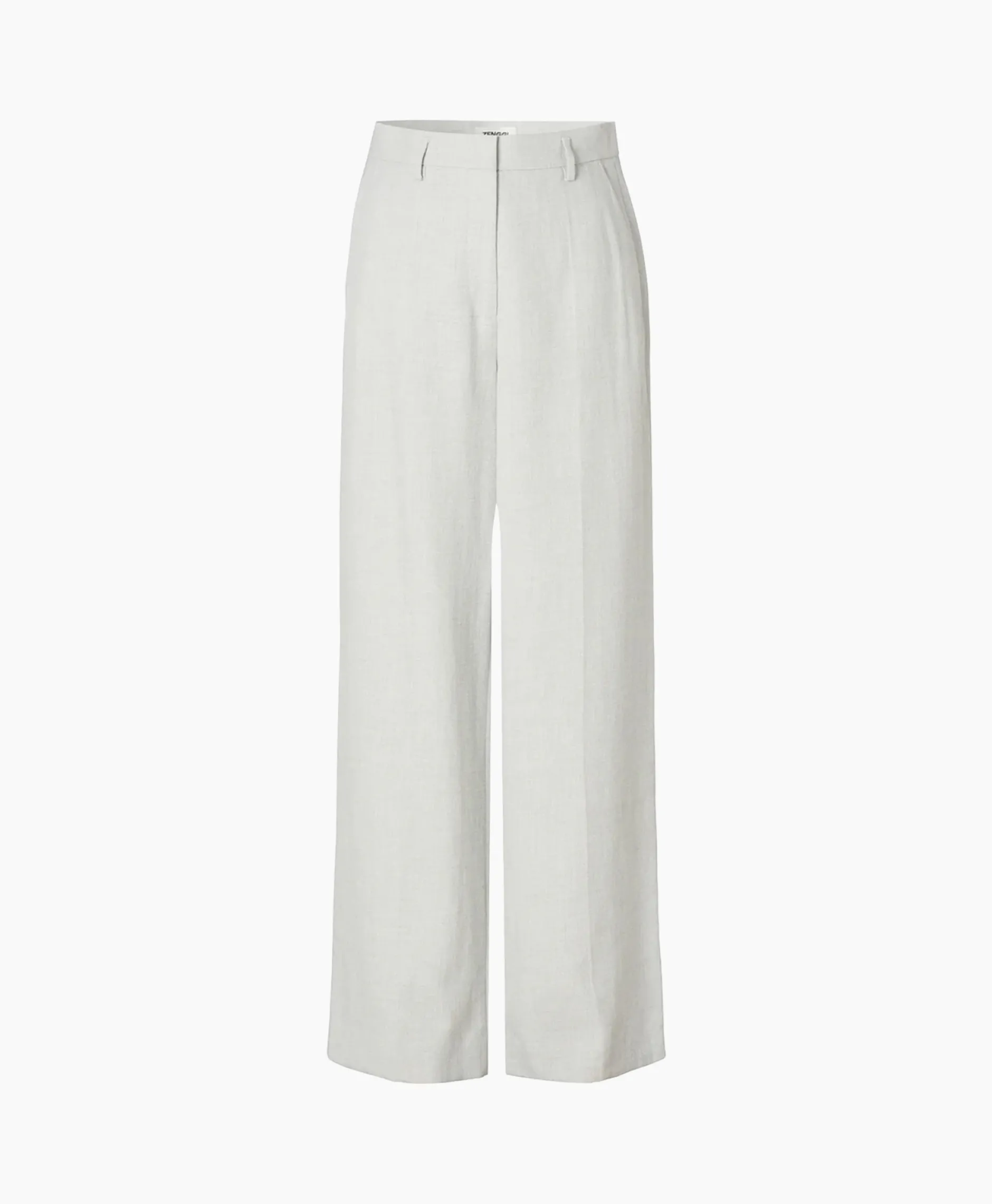 Dames Zenggi Broeken*Pantalon Melange Linnen Wide Leg Grijs