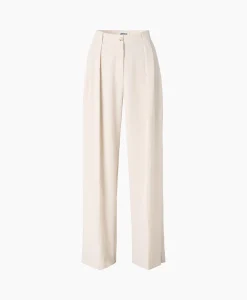 Dames Zenggi Broeken*Pantalon Wide Pleated Off White