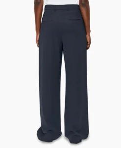 Dames Zenggi Broeken*Pantalon Wide Pleated Donker Blauw