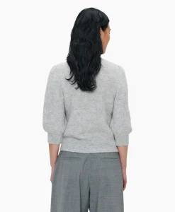 Dames Zenggi Vesten*Vest Cropped 3/4 Sleeve Licht Grijs