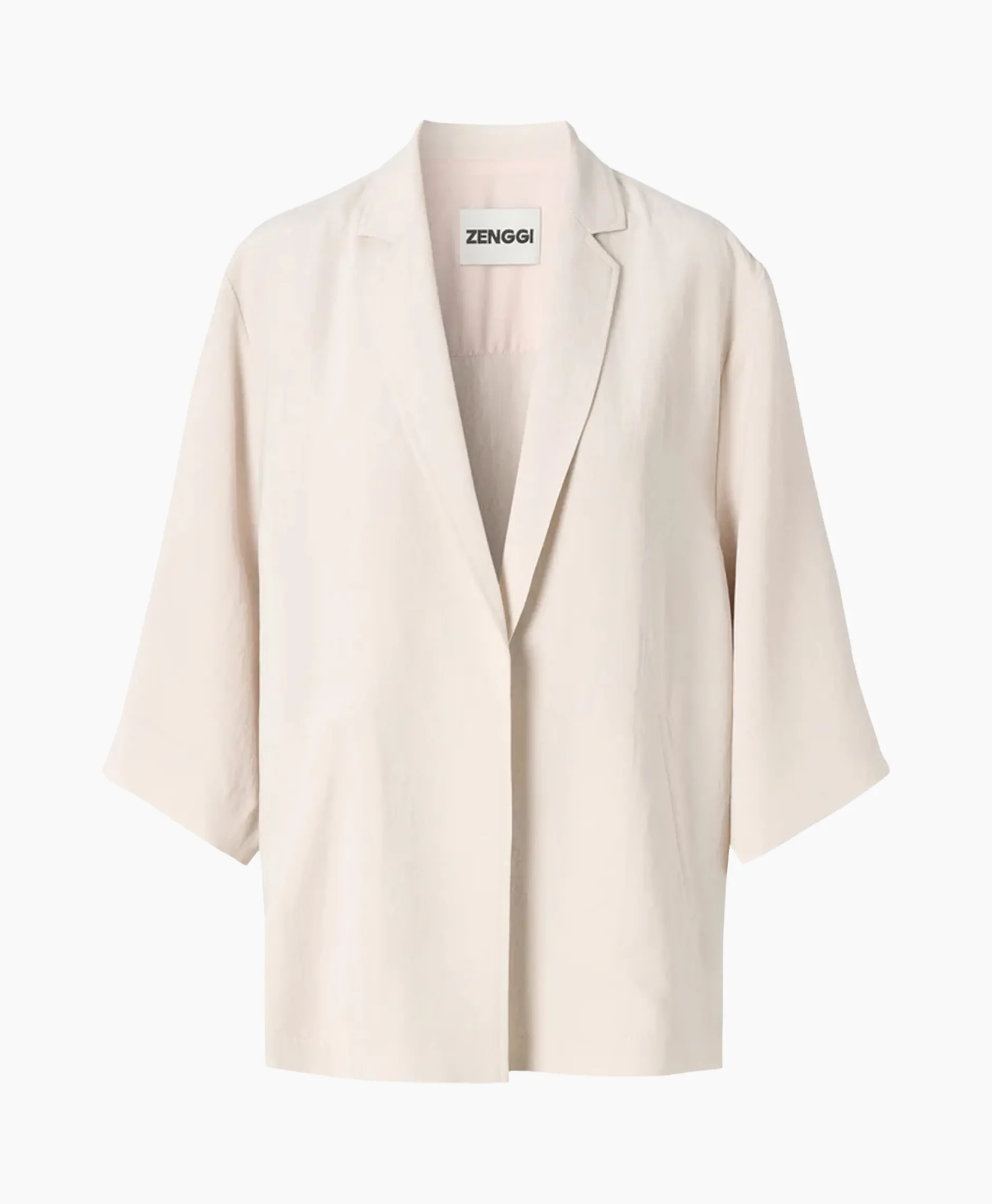 Dames Zenggi Vesten*Vest Japanse Crepe Kimono Off White